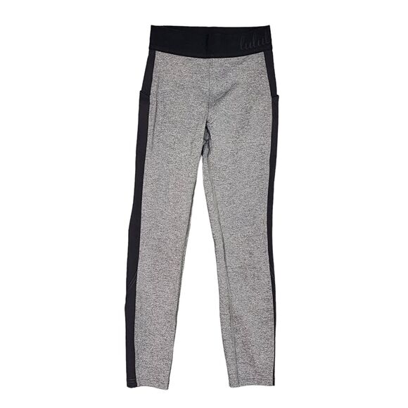 Lululemon Box It Out Tight Heathered Black Size 6 - Picture 1 of 11